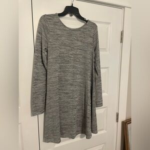 Old Navy Heathered Gray Long Sleeve Dress